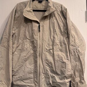Nike Men's Beige Windbreaker Jacket